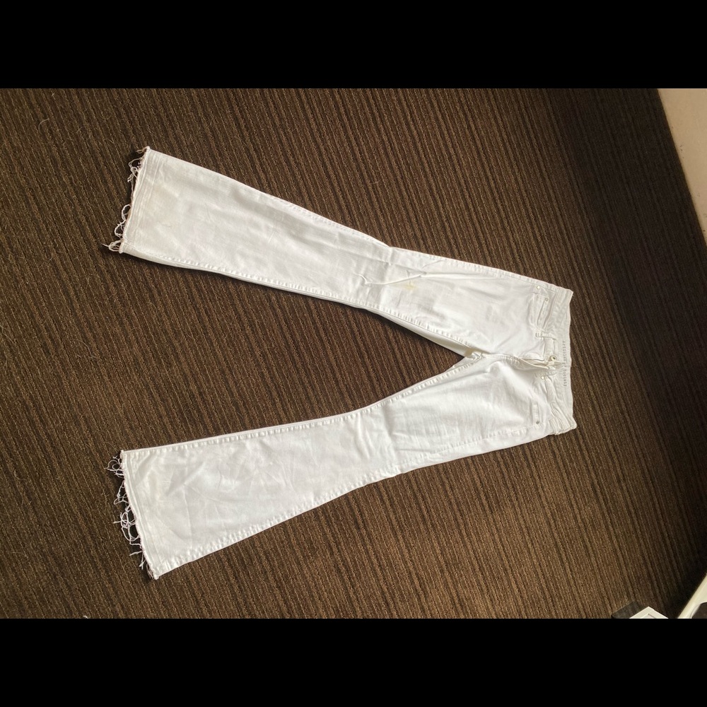 flare white jeans